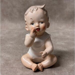 Vintage Porcelain Piano Baby Marked Japan